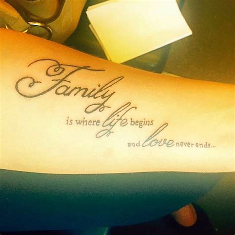 familie tattoo spruch